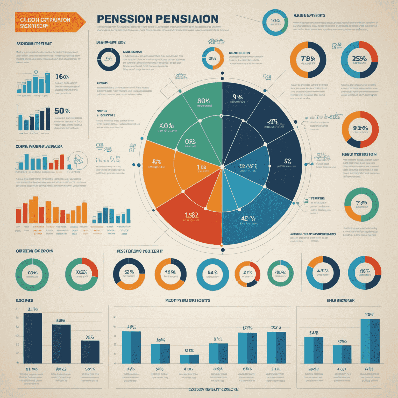 Infografika pokazująca porównanie obecnego i nowego systemu emerytalnego, z wykresami i ikonami reprezentującymi różne aspekty reformy